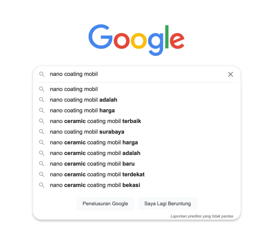 Coating Mobil Sugesti Google - Panduan Lengkap Search Engine Optimization (Seo)