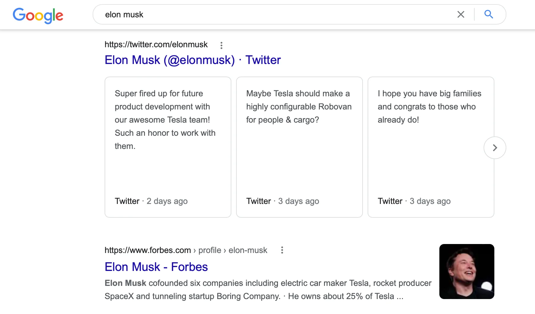Elon Musk Di Hasil Pencarian Google